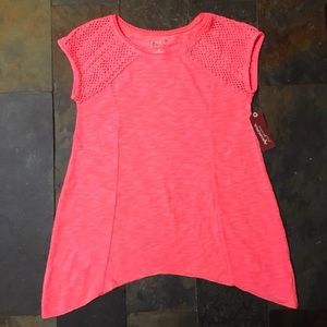 Girls / Teen Bright Pink Coral Shirt Size L
